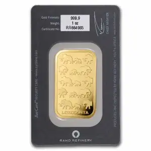 31.1g Rand Refinery Minted Gold Bar