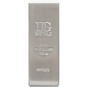 100oz DG Metals Silver Bar (2)
