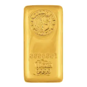 10 Oz Australian Perth Mint Gold Cast Bar