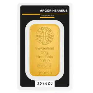 50g Argor-Heraeus Gold Minted Bar (2)