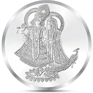 10g Radha krishna Silver Coin