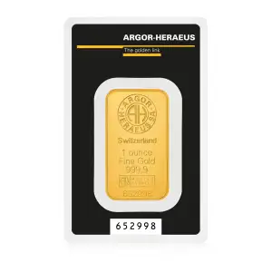 1 Oz Argor-Heraeus  Gold Kinebar Minted Bar