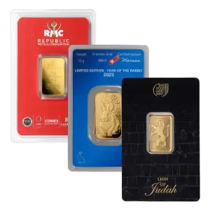 10g Generic Gold Bar Carded