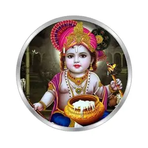 20g Bala Krishna Silver Color Coin (3)