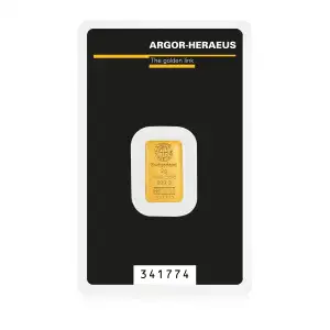 2g Argor-Heraeus Gold Kinebar Minted Bar