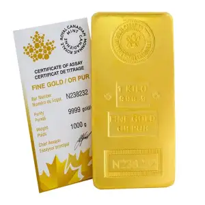 1 Kg Royal Canadian Mint Gold Bar